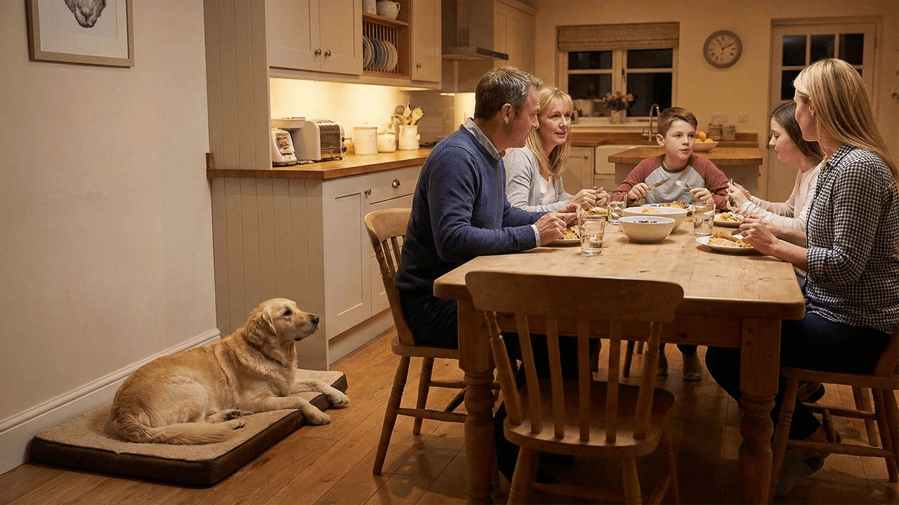 hond_niet_bedelen_tijdens_eten