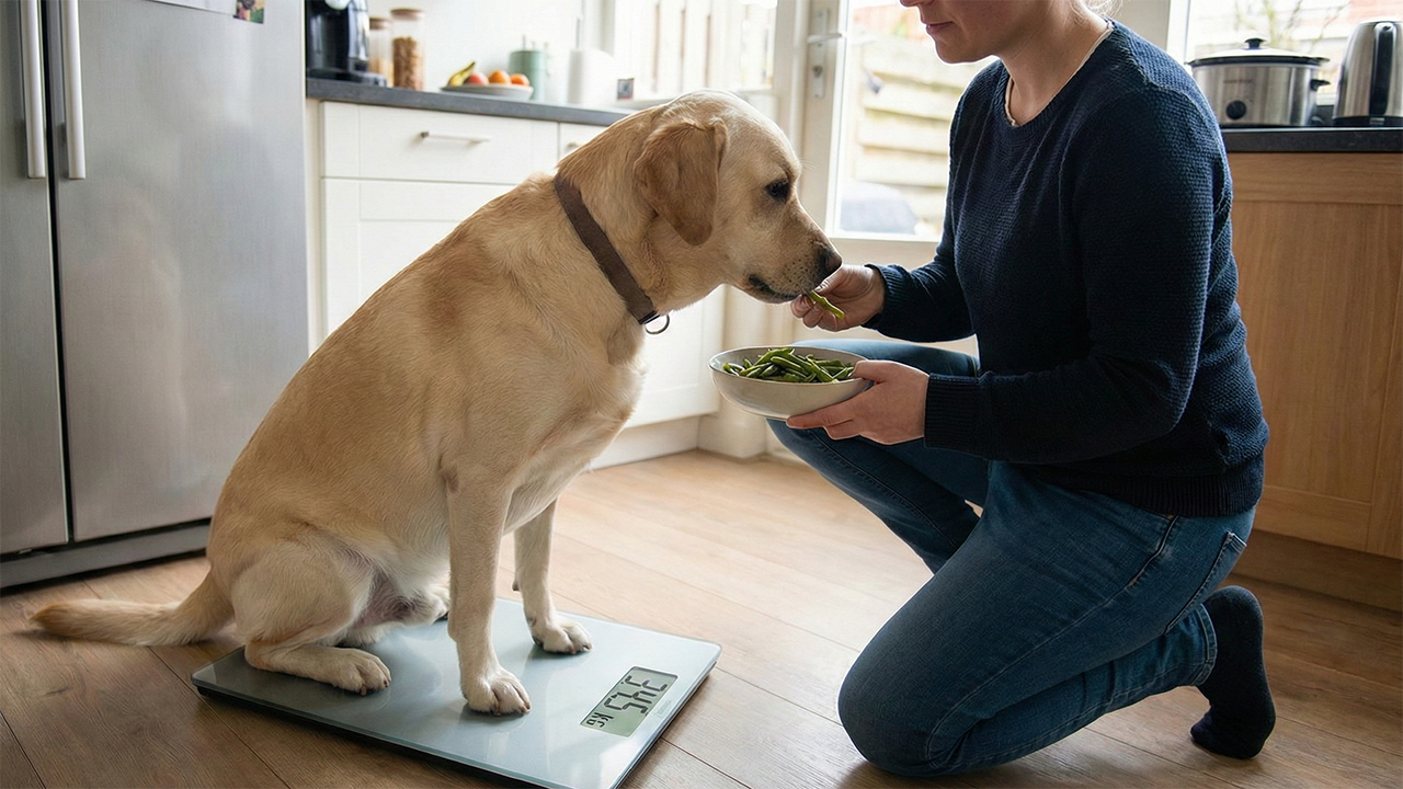 hond_te_dik_groente_laten_eten