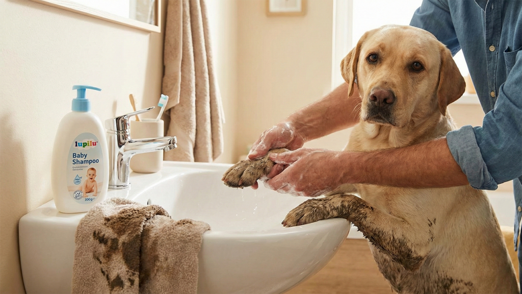 kindershampoo_voor_vieze_hondenpoten